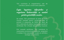 Carrefour continuă demersul pentru o modă sustenabilă și adaugă în 2021 un nou angajament TEX Responsabil de protejare a pădurilor