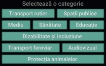 Dizabilitate și incluziune este noua opțiune din aplicația Panoul de Bord pentru sesizări și petiții privind lipsa accesibilității