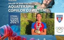 Multiplul campion, David Popovici, 16 ani, component al Team România Tokyo 2021, înoată pentru 50 de copii cu autism