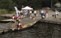 #ApeleUnitealeRomaniei: Canotca construită de copii, lansată pe Lacul Snagov