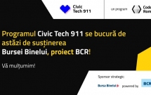 Code for Romania anunță noul partener al programului Civic Tech 911 - BCR, prin proiectul Bursa Binelui