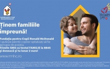 Fundația pentru Copii Ronald McDonald: apel de strângere de fonduri pentru continuarea proiectelor care țin familiile împreună