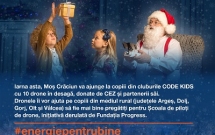 Iarna asta, CEZ și partenerii săi i-au pus lui Moș Crăciun 10 drone în desagă pentru copiii CODE Kids și comunitățile locale