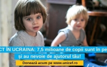 Primul transport de ajutoare umanitare furnizate de UNICEF sosește în Ucraina, în vreme ce conflictul se intensifică
