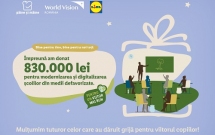 Lidl România contribuie la modernizarea și digitalizarea a 33 de școli din medii defavorizate, printr-o donație de 830.000 lei către World Vision România