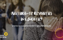 Școala Încrederii, cel mai mare program de transformare a educației din țară,  începe o „Revoluție în Educație” și încurajează românii să spună  „STOP” bullyingului și violenței în școli