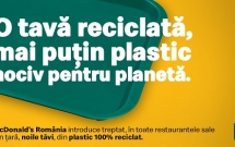 McDonald’s introduce tăvi din plastic 100% reciclat în restaurante, în premieră, în România
