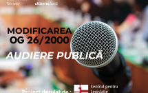 15 depoziții privind modificarea OG 26/2000 au fost depuse în cadrul unei audieri publice organizate de Asociația Centrul pentru Legislație Nonprofit (CLNR)