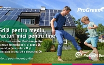 ProCredit Bank lansează creditul ProGreen pentru Panouri Fotovoltaice destinat persoanelor fizice