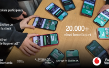 Peste 20.000 de elevi au participat la programul Fundației Vodafone “Școala din viitor”, cu susținerea Junior Achievement România
