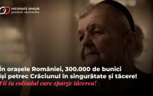 Peste 300.000 de vârstnici din orașele României își petrec Crăciunul singuri