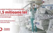 Fundația Vodafone investește încă 1,5 milioane de lei în dotarea unităților de neonatologie din România