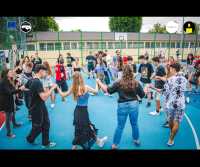Participative debate & green paint - murals of ENGAGE+